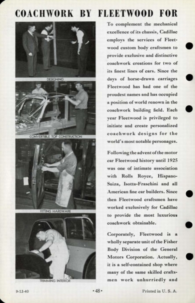 1941 Cadillac Salesmans Data Book Page 27